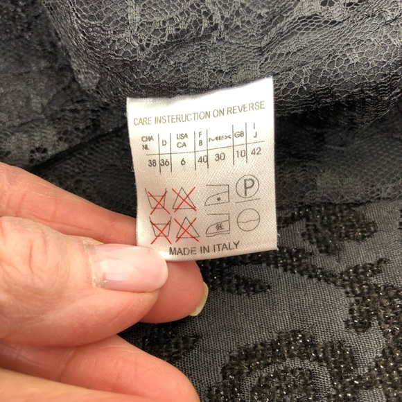 Cocoon Italy Lace Embellished Jacket Black Size 6 - Picture 11 of 14